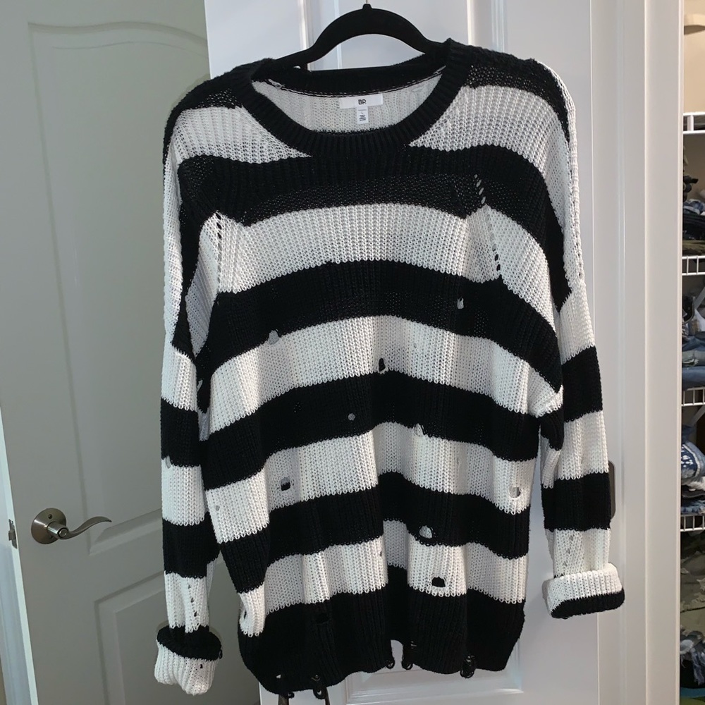 Nordstrom BP Distressed Oversize Pullover/Sweater